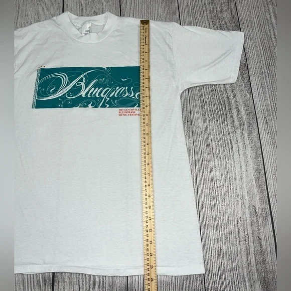 1987 Vintage USA Made Louisville Bluegrass Music Festival Single Stitch T-Shirt - Picture 9 of 11